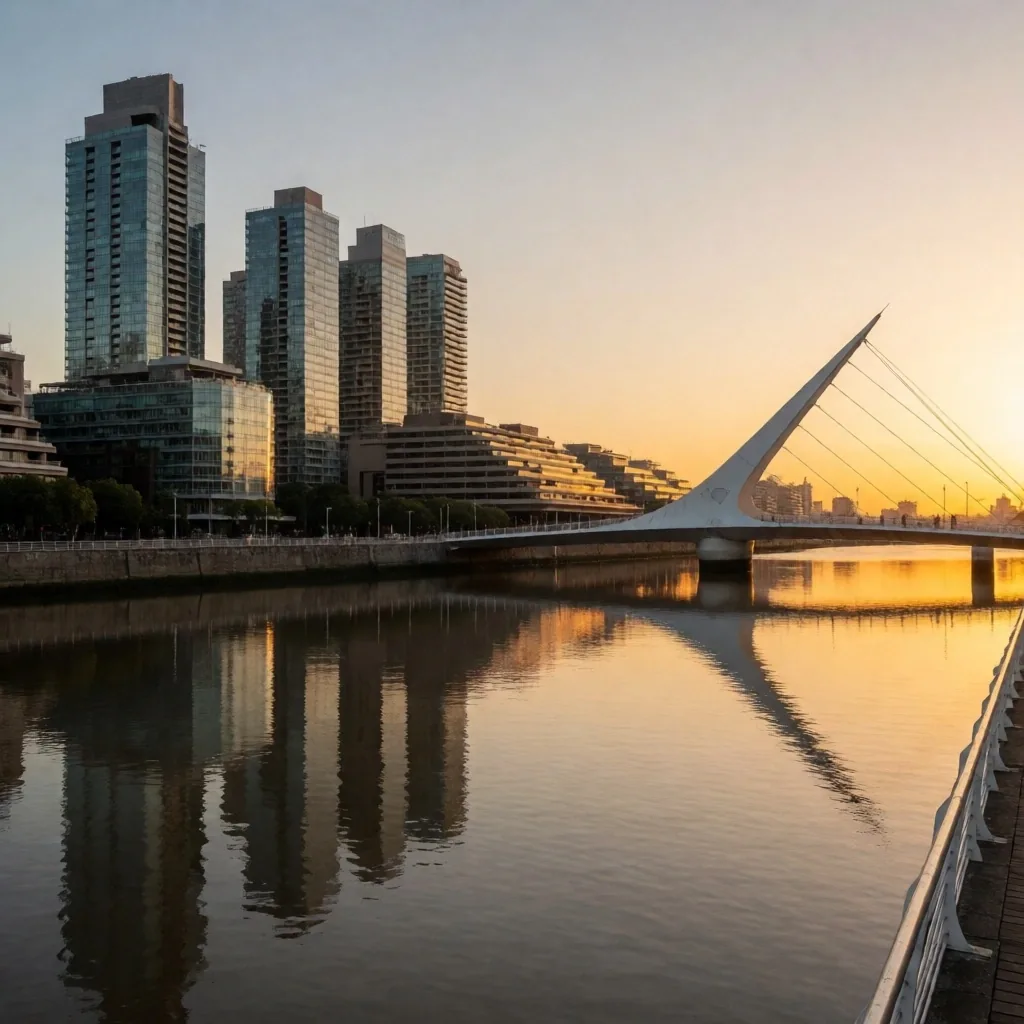 Puerto Madero al atardecer