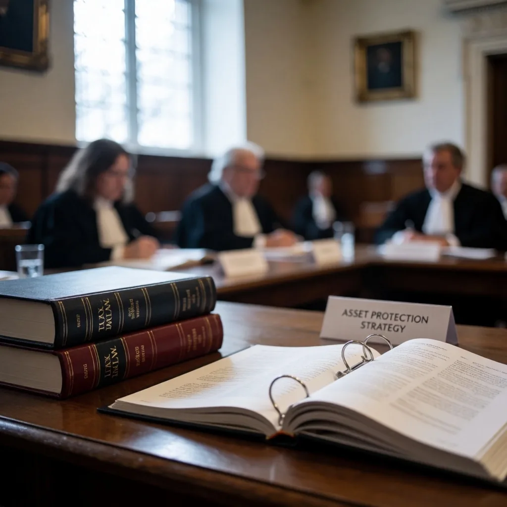 Sala de lectura de biblioteca jurídica para investigación fiscal